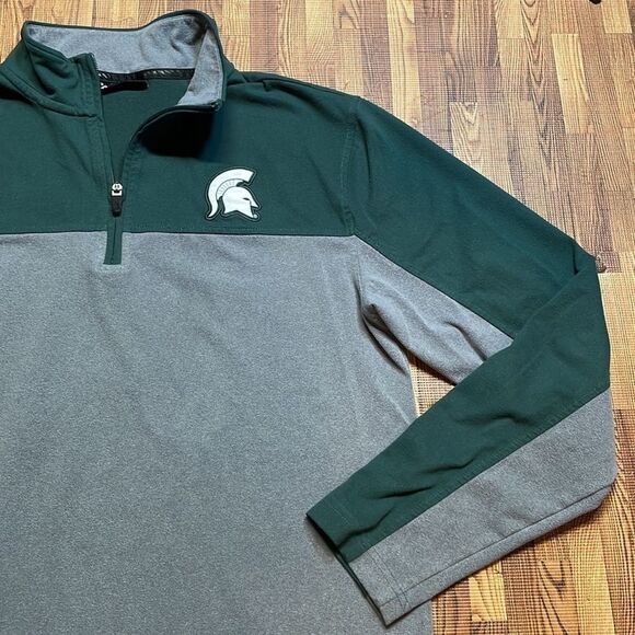 Captivating Apparel men’s three-quarter zip Michigan State Spartans. Size M - Picture 2 of 11